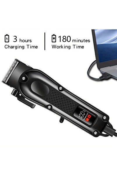 Generic 4pcs Men's USB Rechargeable Grooming Kit - Hair Clipper, Electric Shaver, Trimmer & Nose Trimmer