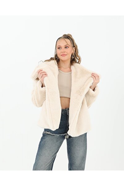Modamorfo Women's Soft Furry Short Coat- 32099Kbn