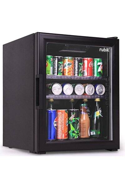 RUBIK ثلاجة صغيرة 40 لترًا بباب زجاجي، ثلاجة مشروبات فعالة لغرفة النوم، ضاغط ...