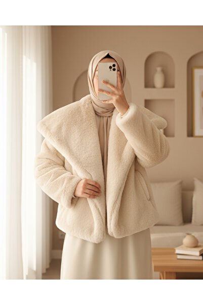 Modamorfo Women's Soft Furry Short Coat- 32099Kbn