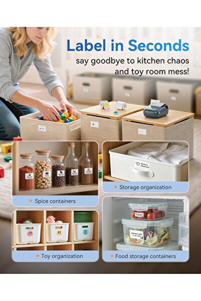 NiiMbot B1 2-Inch Bluetooth Portable Label Maker (with 2 x 1.18" Labels)