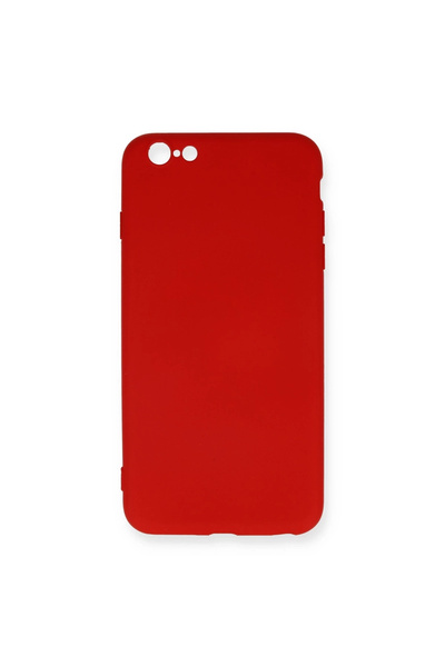 eco port جراب آيفون 6 بلس نانو سيليكون مخملي من الداخل - أحمر