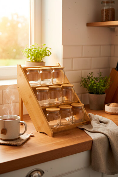 Bernardo Liora 9'lu Katlı Baharatlık Seti 3 Katlı