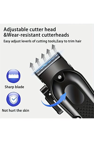 Generic 4pcs Men's USB Rechargeable Grooming Kit - Hair Clipper, Electric Shaver, Trimmer & Nose Trimmer