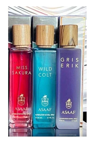 ASAAF Set of 3 Asaf perfumes, each bottle is 200 ml