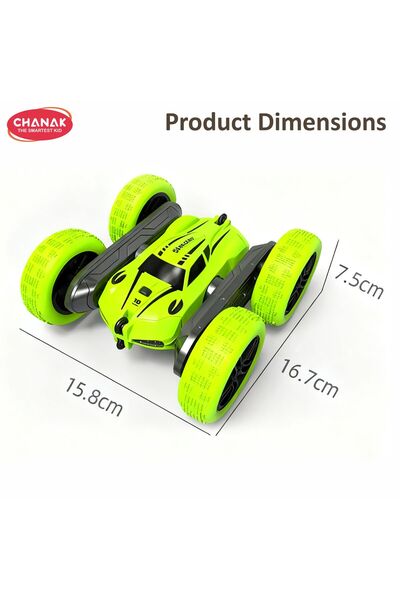 Chanak 360° Rotating RC Stunt Car 4WD double-sided remote car with 2 motors (Color as per Availability)