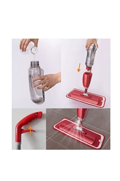 Generic Spray Mop - Reusable Microfiber Pad & Refillable Sprayer, 360° Dry/Wet Mop