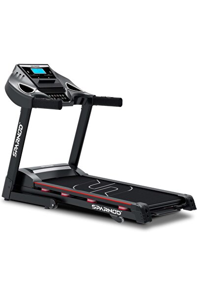 Sparnod Fitness جهاز جري كهربائي STH-3400 Peak بقوة 4 حصان، قابل للطي تلقائيًا، للاستخدام الداخلي في المنزل