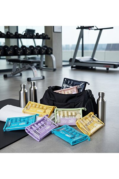 TARIK HOME 9 Piece Travel Grooming Set Travel Size Refillable Grooming Set (with Zippered Transparent Bag)