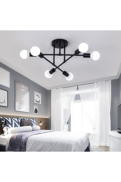 Generic American-style Sputnik multi-branch chandelier for living room and dining room