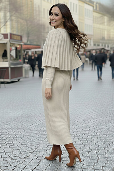 benguen Bolero Knitwear Dress R4478 Stone Color