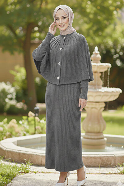 benguen Bolero Knitwear Dress R4478 Anthracite