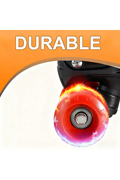 Lichico Adjustable, Kids Unisex Four Wheel Roller Skating Shoes