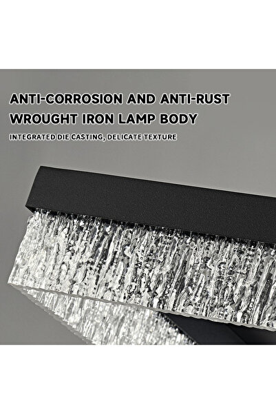 Generic Small Square Ceiling Lamp - Modern Ice Crack Pattern for Living Room, Bedroom, Dining