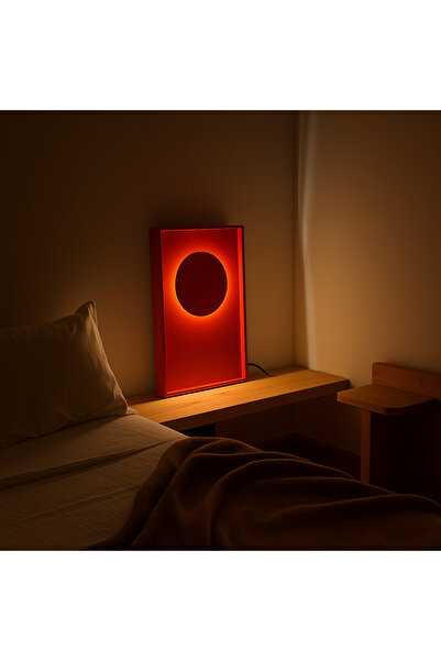 MOİRA Red 5W Led Lighted Wall Panel Night Light Sconce Photo Shelf,Harli-15700