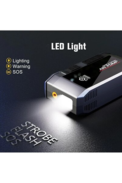 AGD Car Jump Starter Emergency Kit – Power Bank, Tire Inflator, Flashlight