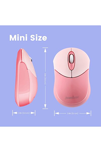 Perixx PERIMICE-802PK Wireless Bluetooth Mouse - Pink