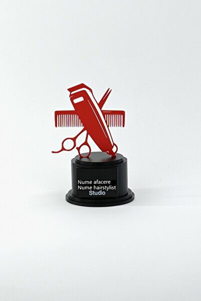 ChillOutlet Reception decoration for barber shop personalized with company or hairstylist name - RED