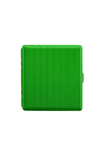 Atomic Bavul Desen Metal Kısa Sigara Tabakası 18li Yeşil