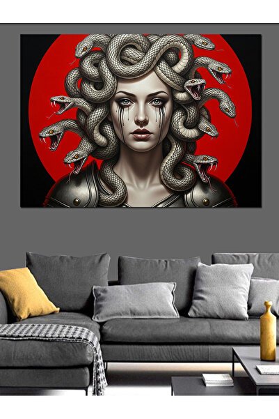 KanvasSepeti Roșu Negru Pictură în ulei de înaltă calitate texturat Pânză Can...