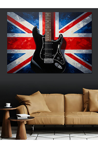 KanvasSepeti Britanska zastava Visokokvalitetna uljana slika d Teksturirano P...