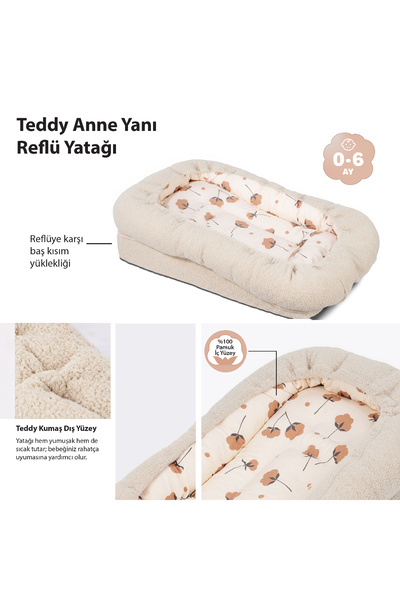 Sevi Bebe Multifunctional Mother's Side Bed - Teddy