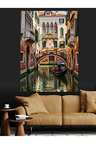 KanvasSepeti Peisaj de caneluri Pictură în ulei de înaltă calitate texturat C...