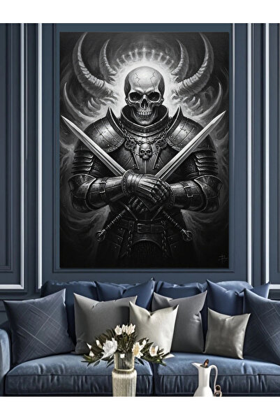 KanvasSepeti Fum în întuneric Pictură în ulei de înaltă calitate texturat Can...