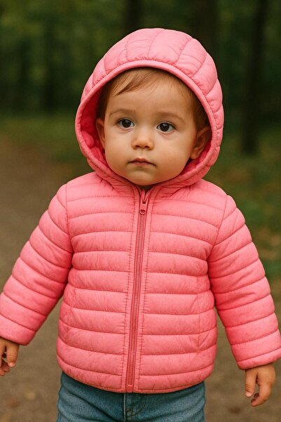 mayakids Girl's Solid Color Puffer Coat