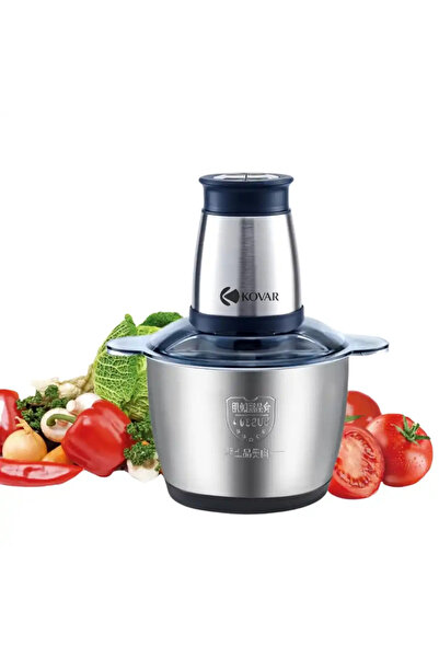 Kovar Stainless Steel Electric Food Chopper 800W Dual Speed 3L SS Bowl 600ml Capacity