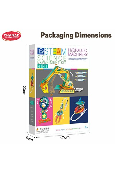 Chanak 4-in-1 Hydraulic Science Kit for Kids | STEM Mechanical Engineering Toy