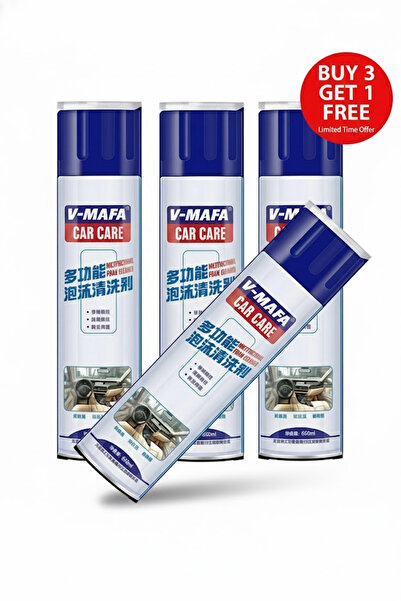 V-MAFA اشتري 3 واحصل على 1 مجانًا منظف رغوة متعدد الأغراض للسيارات 650 مل