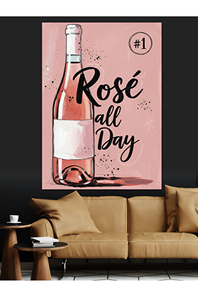 KanvasSepeti Ziua Vinului de Trandafir Pictură în ulei de înaltă calitate tex...