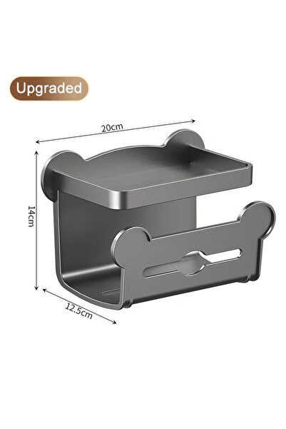 Generic Bathroom tissue box, wall-mounted waterproof toilet paper holder, self-adhesive with shelf