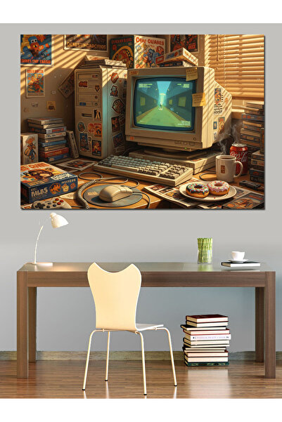 KanvasSepeti Masă de lucru și pictură în ulei de înaltă calitate texturat Pân...