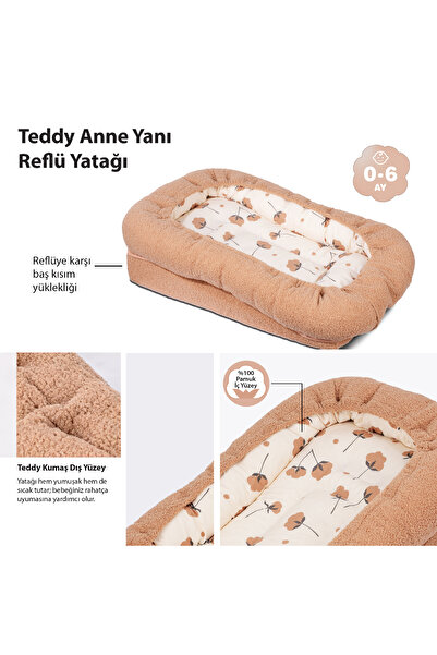 Sevi Bebe Multifunctional Mother's Side Bed - Teddy
