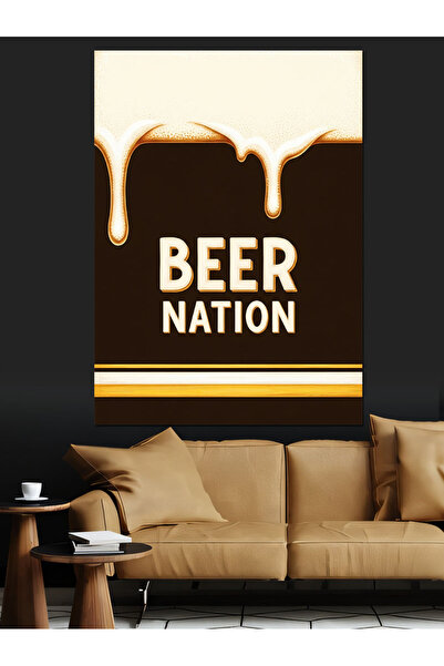 KanvasSepeti "Bira Milleti" Pictură în ulei de înaltă calitate texturat Canva...