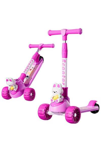 Generic Kids 3-wheel scooter – model xmT-817 – cartoon rabbit design, foldable, multiple colors
