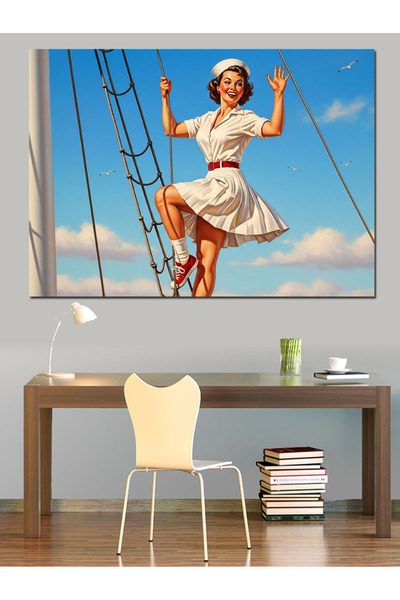 KanvasSepeti Climbing the Pole Pictură în ulei de înaltă calitate texturat Ca...