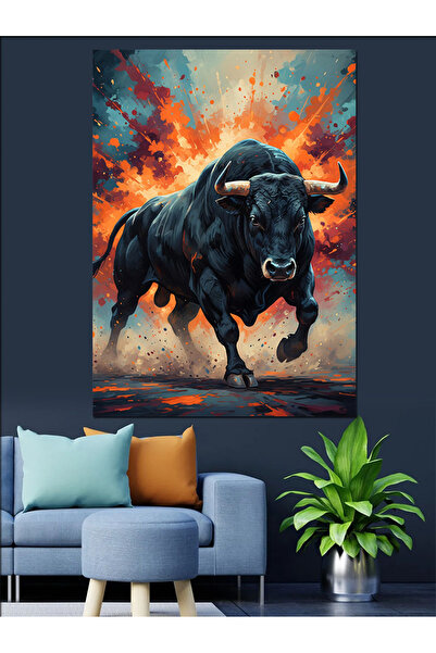 KanvasSepeti Öfkeli Çiftlik Pictură în ulei de înaltă calitate texturat Canva...