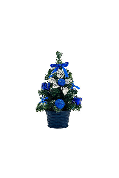 Christmas Magic Decorated Table Tree Blue 20cm
