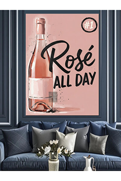 KanvasSepeti Ziua Vinului de Trandafir Pictură în ulei de înaltă calitate tex...