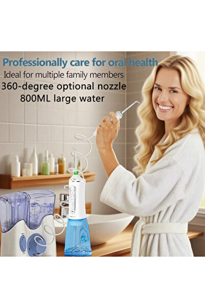 h2ofloss Water Flosser Cleaning Set - Multiple Replacement Nozzles, for Home and Travel