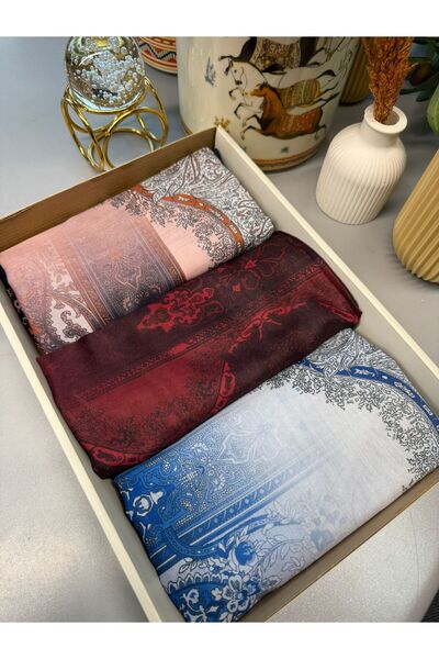 Oxygen Scarfs Most Loved 3-Piece Ethnic Cotton Silk Shawl Kt100228 – Advantageous Set