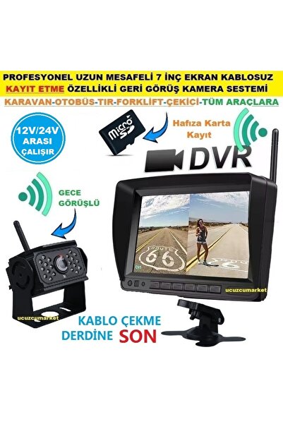 Kalite Her Türlü Araç İçin Profesyonel 7 İNÇ Ekran Kablosuz Kamera Ssistemi (...