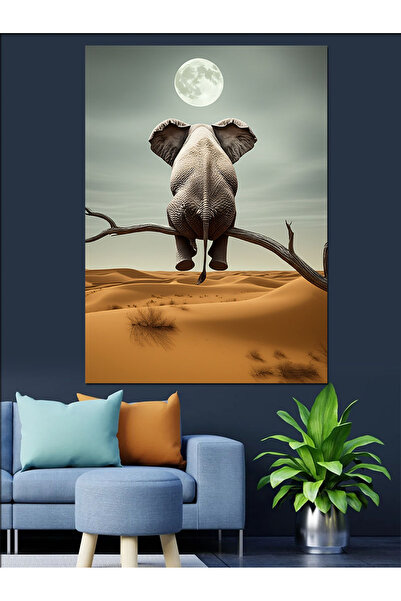 KanvasSepeti Pictură în ulei de înaltă calitate pe ramură de copac texturat C...