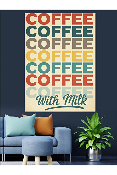 KanvasSepeti Băutură cu cafea și lapte Pictură în ulei de înaltă calitate d t...