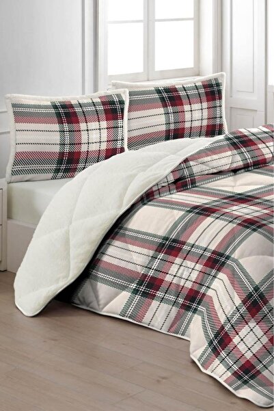 Çeyiz Diyarı Volante Single Duvet Set 160X240 Red Beige