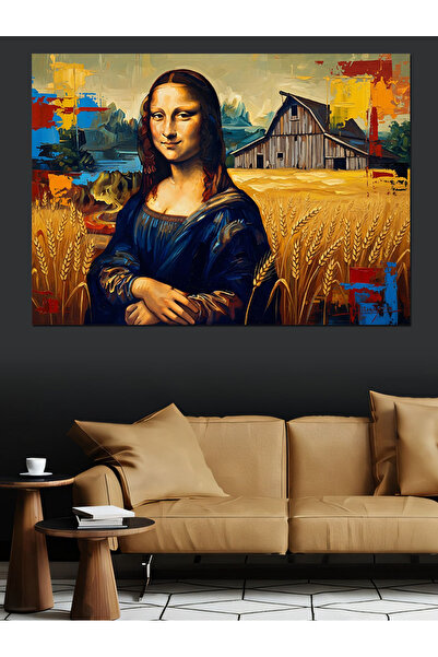 KanvasSepeti Mona Lisa Modernă Pictură în ulei de înaltă calitate texturat Pâ...