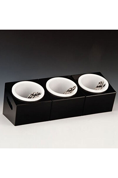 WORLDPLAST Polycarbonate Cutlery Stand, 3 Pieces